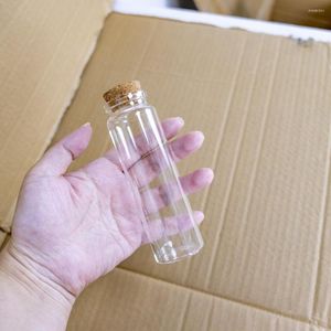 Bouteilles de stockage 6 pièces/lot 90ml 37 120mm petit bouchon de bouteille bouchons bocaux en verre minuscule Tube à essai d'épices conteneurs de bonbons flacon