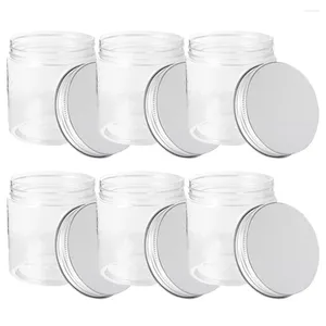 Bouteilles de stockage 6pcs pot multifonctionnel scellé maçon cuisine avec couvercle pour collation aux fruits et aux noix