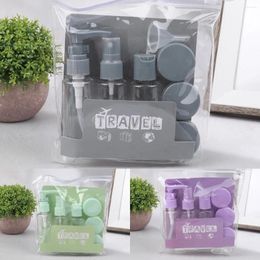 Bouteilles de stockage 6pcs Set de bouteilles fendues Cosmétiques Lotion Shampooing Gel de bain Sous-emballage Voyage Portable Joint étanche rechargeable