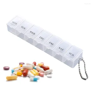 Opslagflessen 7 -daagse dispenser Mini Sorter Organizer Boxs Tablet Container Case Pills for Purse