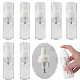 Bouteilles de stockage 7 paquets de 60 ml, bouteille distributrice de mousse en plastique rechargeable, Mini pompe à savon moussante Portable pour voyage