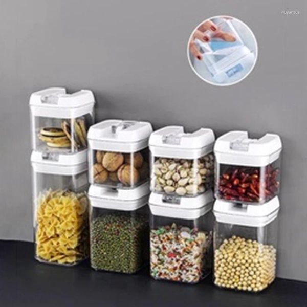 Bouteilles de rangement 7 pcs contenants d'aliments serrés à air transparent