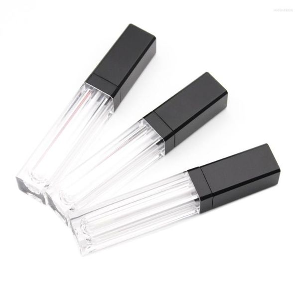 Bouteilles de stockage 7 ml Tubes de brillant à lèvres vides noir/blanc bouteille couvercle conteneurs en gros Logo personnalisé bricolage clair rechargeable