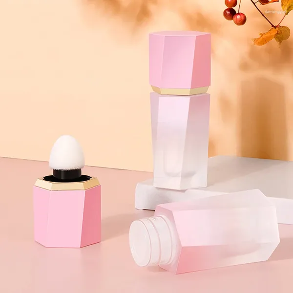 Botellas de almacenamiento 7 ml Tubos de brillo de labios de plástico DIY Lápiz labial Recargable Envase cosmético vacío Esenciales de viaje Gradiente Rosa Herramienta de maquillaje