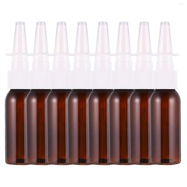 Bouteilles de rangement 8 pcs pulvérisateur de bouteille ronde épaule brume nasale petit nez de verre voyage vide