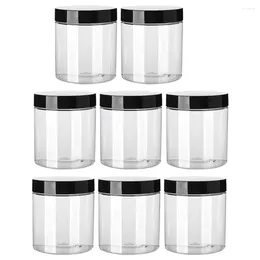 Bouteilles de stockage 8 pièces, pot à large bouche pour crème au beurre, pots de voyage pour crèmes, conteneurs ronds, plastique alimentaire Transparent