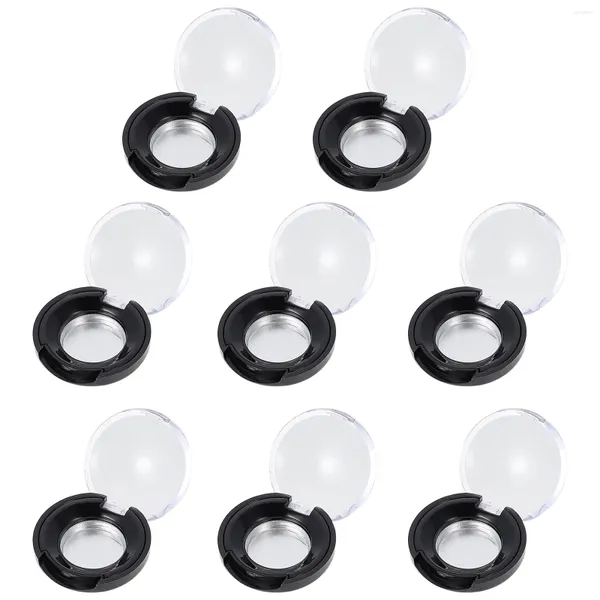 Botellas de almacenamiento 8 PCS Lápiz labial Sombra de ojos Viaje en blanco Cajas de contenedores de plástico pequeñas con tapas