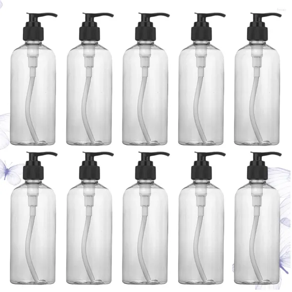 Bouteilles de stockage 8 pièces conteneurs en plastique sous-emballage vide Gel douche lavage du corps pompe à pression rechargeable