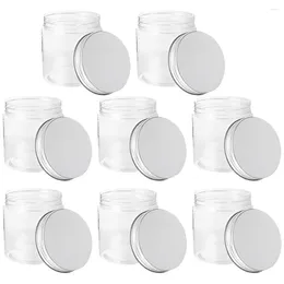 Bouteilles de rangement 8 pcs pots en plastique contenants de confiture scellant petit maçon ménage miel minuscules fruits