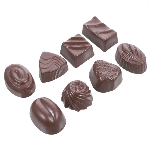 Bouteilles de rangement 8 pcs simulation de barre de chocolat artisanat peu de vacances décoratives enfants multi-fonctions jouet pvc petit modèle faux jouet