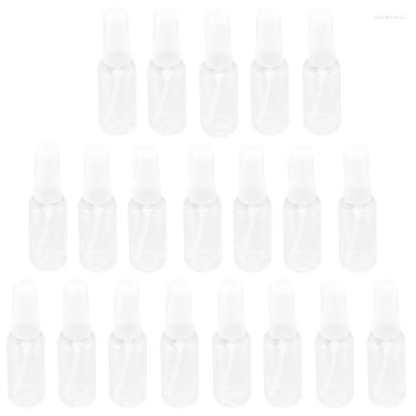 Bouteilles de stockage 80 pièces 30 ml (1 oz) flacon pulvérisateur en plastique transparent pulvérisateur rechargeable portable de voyage transparent