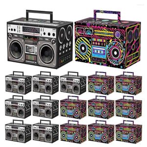 Opslagflessen 80s Party Favor Treat Boxes Nieuwheid Boom Gift Retro Radio Candy Goodies Box voor jaren 1980 thema Hip Hop Music Supplies