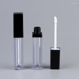 Opslagflessen 8 ml lege lipglossbuizen opnieuw vulbare vierkante matte zwarte lippenstift vloeistof oliebuis lipgloss verpakking container lx1110