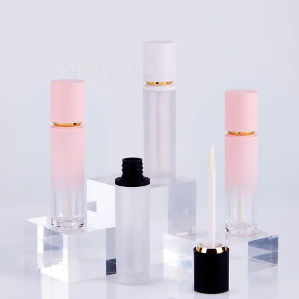 Bouteilles de rangement 8 ml vide ronde blanc noir gradient rose lèvre brillant tube 36pcs