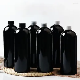 Bouteilles de stockage 8 pièces 1000ml grande capacité blanc noir clair PET bouteille en plastique étanche bouchon à vis 1L huile essentielle liquide