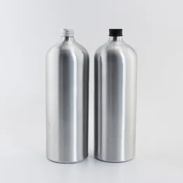 Opslagflessen 8 stks 1l groot formaat leeg aluminium met schroefdop vloeistof zeep metaal Essentiële oliefles Cosmetica Container 1000 ml