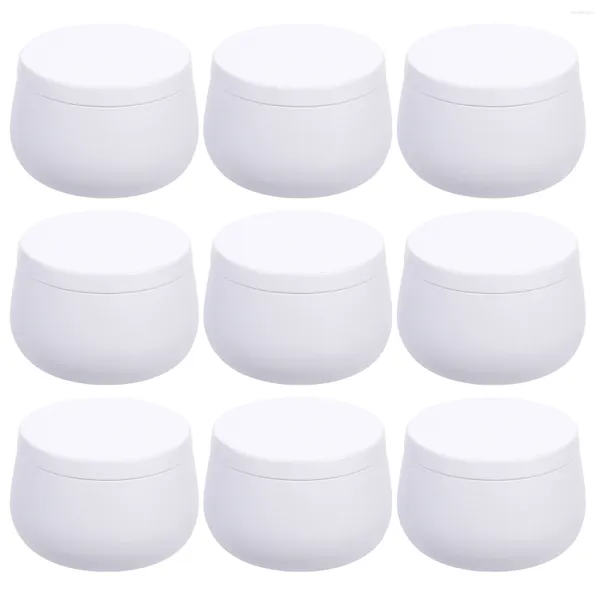 Botellas de almacenamiento 9 PCS Caja Belly Jar Café Vacío Proveedores de hojalata Latas de galletas con tapas