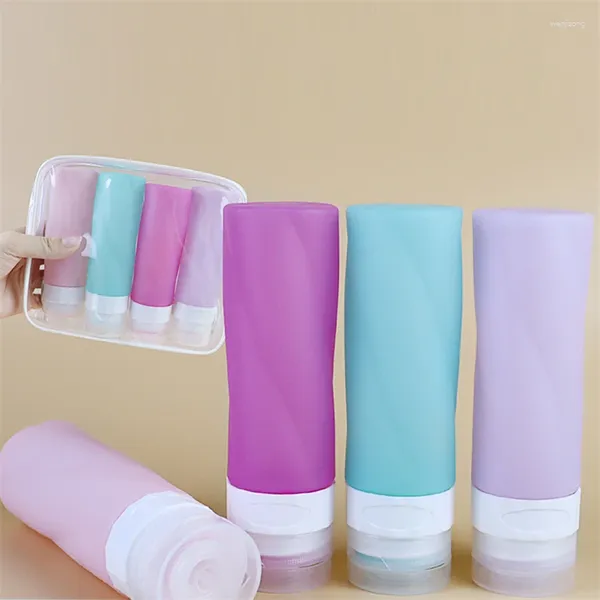 Bouteilles de rangement 90 ml Silicone Split Bottle Lotion Gel Gel Sous-fond de voyage Set Tool Refipillable Portable Vide Container Tools