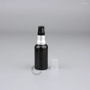 Opslagflessen Een 30 ml/30cc/1oz Essentiële olieres en Essentiële fles Lege glazen flesjes zwart lotionpomp Navulbaar glaswerk 5 stks/lot