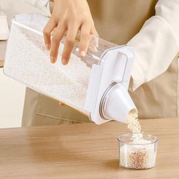 Opslagflessen ABS ABS Cereal Dispenser Box Clean en Tidy Kitchen Helper Container Rice Rijst Gemakkelijke toegang