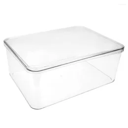 Bouteilles de stockage, boîte en acrylique, capacité transparente avec couvercle, récipient étanche à la poussière et à l'humidité pour le riz, les céréales et le pain en plastique