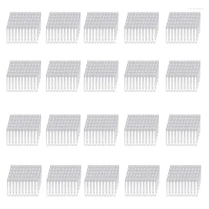 Opslagflessen AD-2000PCS Duidelijke plastic testbuizen met witte schroefdoppen Monstercontainers Pushing 12x75mm