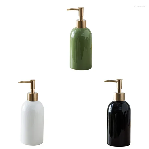 Bouteilles de rangement Ad-Simple Savon Dispensateur Refipillable Lotion en céramique pour lotions de shampooing à main liquide Dispeners à main