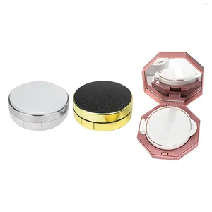 Opbergflessen Luchtkussendoos Met Bladerdeeg Cosmetisch Poeder Container Case Spiegel DIY Make-up Tool Draagbaar Compact Leeg