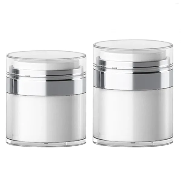 Bouteilles de stockage Pompe sans air rechargeable Acrylique Maquillage Pot cosmétique Portable pour crème visage corps main