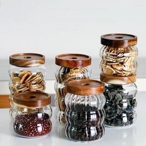 Opslagflessen Luchtdichte containers voor voedselcontainer Granen glazen potten met deksels Mason Jar Suiker en theepottendeksel