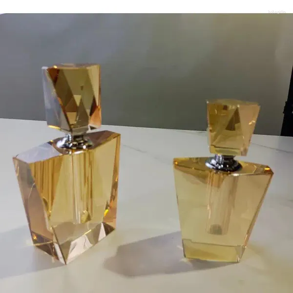 Botellas de almacenamiento, botella de Perfume de cristal ámbar, contenedores transparentes de aceite esencial, contenedor de líquido aromático creativo