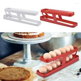 Bouteilles de stockage Auto Rolling Egg Container Design Titulaire 2 Niveau Rack Cuisine 12 Oeufs Organisateur Plateau Pour Garde-Manger Réfrigérateur