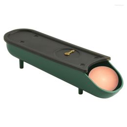 Bouteilles de stockage Porte-oeufs à défilement automatique Plateau empilable Organisateur de réfrigérateur avec couvercle Distributeur de boîte pour