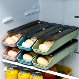 Bouteilles de stockage porte-oeufs roulant automatique pour réfrigérateur conception de glissière boîte de conteneur plateau de poulet