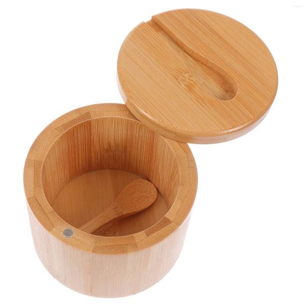 Bouteilles de stockage Pot d'assaisonnement en bambou Accueil Ustensiles de cuisine Terrarium Fogger Container Box Porte-sel