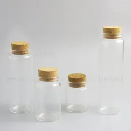 Bouteilles de rangement gros pot de bouteille transparent vide avec bouchon de liège récipient en verre transparent pour école de laboratoire 150 ml 400 ml 800 ml