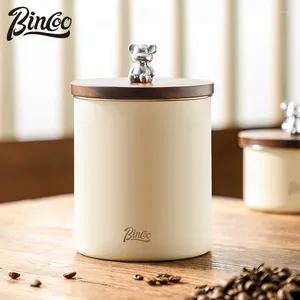Opslagflessen bincoe -koffieboon verzegeld pot huishouden roestvrij staal poeder voedingstank thee hoge capaciteit 800 ml/