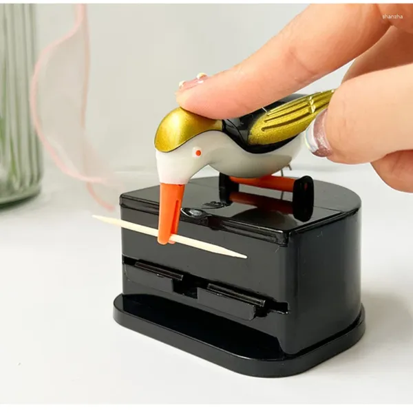 Bouteilles de rangement Boîte à dents d'oiseau éjecte automatiquement de type de presse ménage