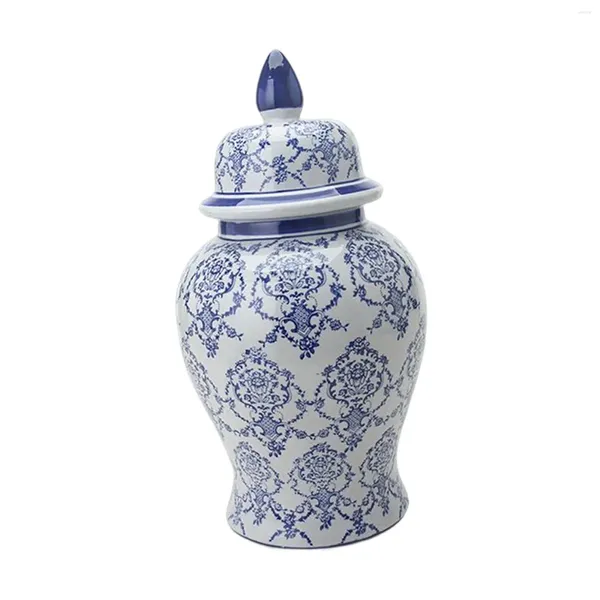 Bouteilles de rangement bleu blanc en porcelaine bocginal vitré