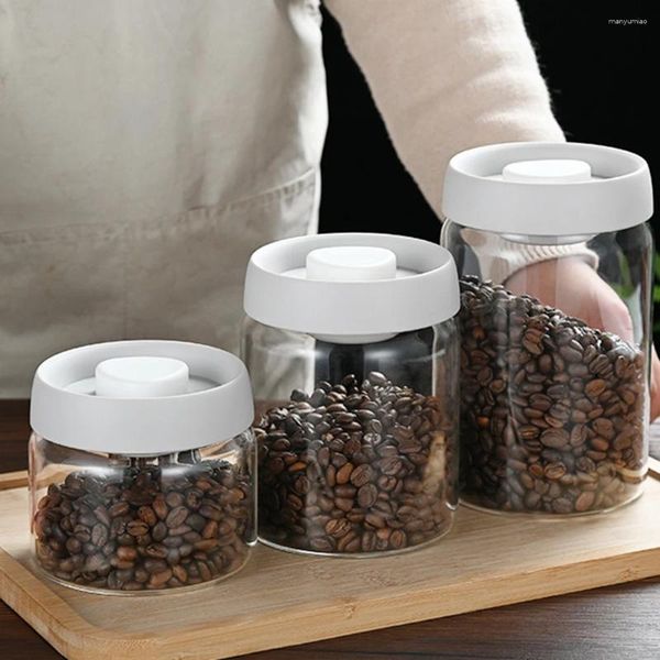 Bouteilles de stockage en verre Borosilicate, bocaux sous vide, conservation scellée multi-usage pour grains de café et thé