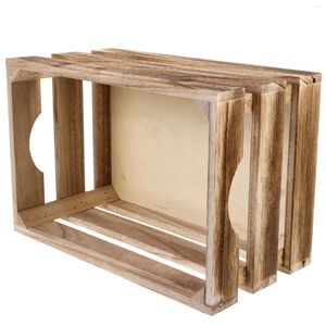 Cajas de almacenamiento para botellas, contenedores para ropa, pequeñas cajas de madera, cesta rectangular, regalos, dormitorio infantil, lavandería para el hogar