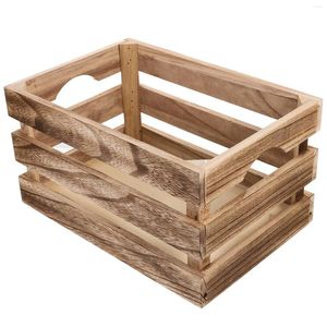 Bouteilles de rangement Boîte de vêtements sales support de cochon en bois panier de bureau de maison petite