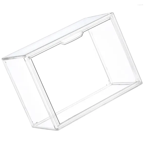 Bouteilles de stockage Boîte Présentoir Boîte à pain Chaussure Modèle transparent Assembler Bin Vitrine Bacs Organisateur Sac à main Empilable Plastique Acrylique Couvercles