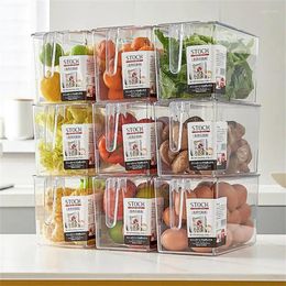 Cajas de botellas de almacenamiento Hogar Multifuncional Cocina de alta calidad Organización transparente Caja de refrigerador sellada