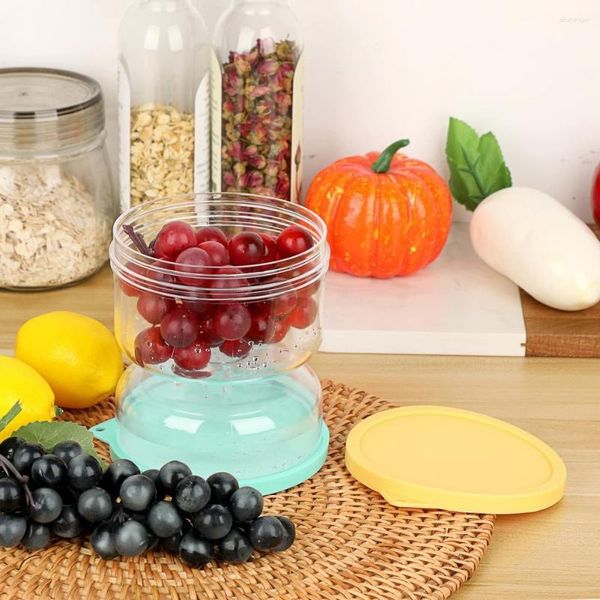 Bouteilles de rangement BPA BPA PRATIQUE PRATIQUE PORD POIGNE JAR JUICE séparateur alimentaire Conteneur de cuisine réutilisable Supplies de cuisine