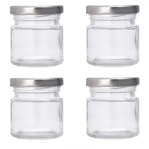 Bouteilles de stockage en vrac 25ml 45ml 75ml 100ml, Mini pot rond en verre pour confiture de miel, récipient alimentaire avec couvercles pour la fabrication de bougies