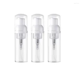 Botellas de almacenamiento Bulksale Pet transparente vacío Dispensador de botella de espuma de 60 ml con bomba de espuma blanca 40 piezas/lote