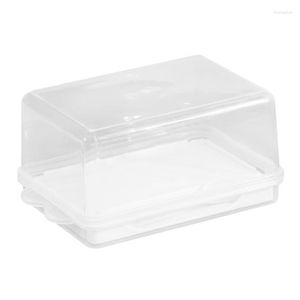 Bouteilles De Stockage Beurre Plat Porte-Boîte Plateau Avec Couvercle Et Couteau Planche À Fromage Serveur Bac À Légumes Transparent Récipient En Plastique Outils De Cuisine