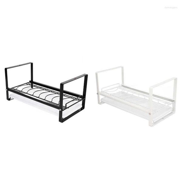 Bouteilles de stockage Cabinet Organisateur Étagère Rack Multifonctionnel Antidérapant Design Moderne Pour Comptoir Placard Garde-Manger