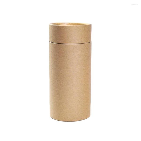 Bouteilles de stockage Bidon Thé anti-fuite Papier kraft Tubes de bouteilles étanches à l'humidité Emballage Fournitures d'étanchéité 3 8 3x11cm